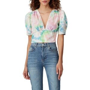 Amanda Uprichard Multicolor Tie-Dye Blouse